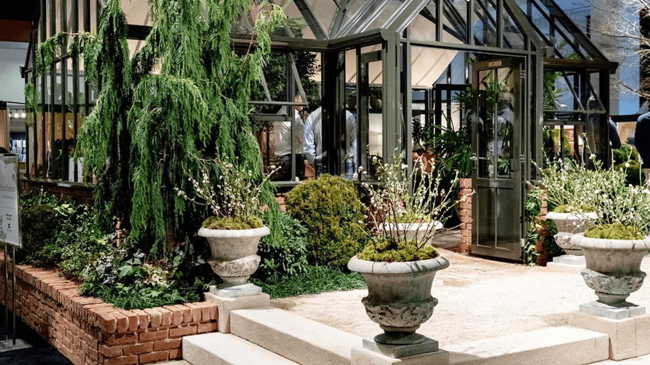 Sprinkler watering the garden